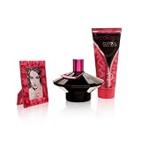 Curious In Control by Britney Spears for Women 4 Piece Set Includes: 3.3 oz Eau de Parfum w/ Atomizer + 3.3 oz Body Souffle Cream + Mini Leopard Print Picture Frame + Hand Bag