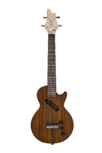 NEW!! Eleuke Ukulele Tenor Les Paul Style Electric Steel String Solid Body Cutaway, Acacia Wood On Sale