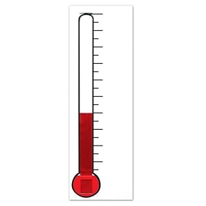 Beistle 53055-TEM 90 in. x 37 in. Moveable Thermometer Stand Out