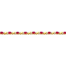 14K Gold 4.15cttw Diamond and Ruby Bracelet Jewelry 7 by FindingKing