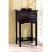 Black Telephone Table, End Table or Nightstand with 2 Drawers