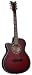 Schecter Hellraiser Studio Left Handed 6-String Acoustic-Electric Guitar, Black Cherry