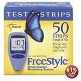 Therasense Freestyle Free Style Flash Test Strips, 50/box