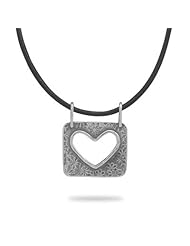 Leather Necklace with Heart Slide
