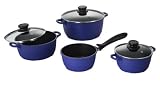 Produkt-Bild: Karcher 121831 Kochtopf Set Induktion hochwertiges 7-teiliges Aluguss Kochtopf Set - Teflon Classic beschichtet, blau