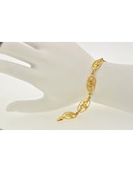 14K Yellow Gold Claddagh Bracelet