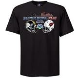 Pittsburgh Steelers vs. Arizona Cardinals Black Super Bowl XLIII Champion Challenge Dueling T-shirt