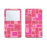 Lipstix (Pink Squares) Design Skin Decal Sticker for Apple iPod video 30GB/ 60GB/ 80GB Player