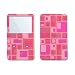 Lipstix (Pink Squares) Design Skin Decal Sticker for Apple iPod video 30GB/ 60GB/ 80GB Player
