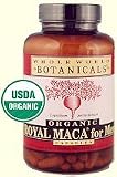 Organic Royal Maca For Men by Whole World Botanicals (1000mg - 180 Vegetarian Capsules)