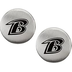 Stainless Steel Baltimore Ravens Logo Stud Earrings