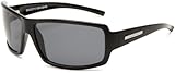 Body Glove Manly Beach Polarized Sport Sunglasses,Shiny Black Frame/Smoke Lens,one size