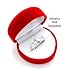 Red Heart Shaped Velvet Jewelry Gift Ring Box