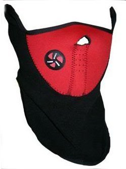 Neoprene Red Thermal Fleece Face Mask Ski Ice Fishing Cross Country Hunting Nordic Skiing