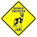 GERMAN SHEPHERD ZONE police dog pet sign