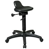 Office Star KH206 Saddle Seat Stool with Seat Angle Adjustment and Glides