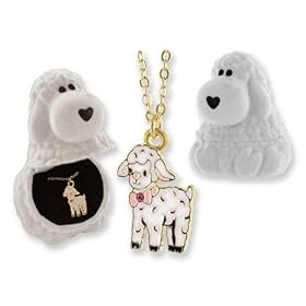 Lamb Crystal Charm Pendant With Lamb Shaped Box