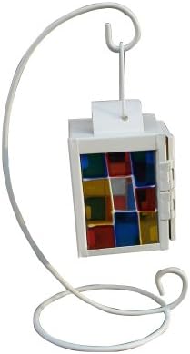 Home Decor Colorful Plexiglass Candle Holders Candlesticks (White1)