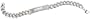 Sterling Silver Identification Bracelet w/ 14k Yellow Gold Ends, 8.5"