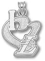 Los Angeles Lakers Solid Sterling Silver ''I Heart'' Logo 3/4'' Pendant
