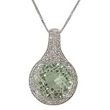 Mint Quartz and Diamond Ring Pendant