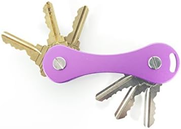 Folding Aluminum Bone-Shaped Key Organizer, Purple