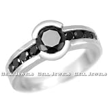 2.20ct Fancy-Black Diamond Ring 14k White Gold