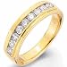 14Kt Yellow Gold Ladies Lined Diamond Wedding Band
