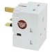 UK 3 Way Mains Adaptor