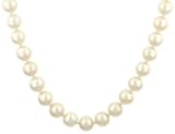 20 9-9.5mm Fresh Water Pearl Necklace with Engraved Bow Clasp