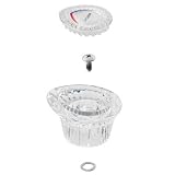 MOEN 96797 Chateau Knob Handle Kit for Chateau Single Handle Tub/Shower Faucet, Clear Knob with White and Chrome Insert