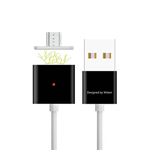 CreakerÂ® WSKEN Micro USB Charging Cable(1m), High Speed USB 2.0 A Male to Micro B Sync and Charge Cable, Unique Magnetic Design with LED Indicator Light, Compatible with Android, Samsung, HTC, Motorola, Nokia, Xiaomi and More (black)