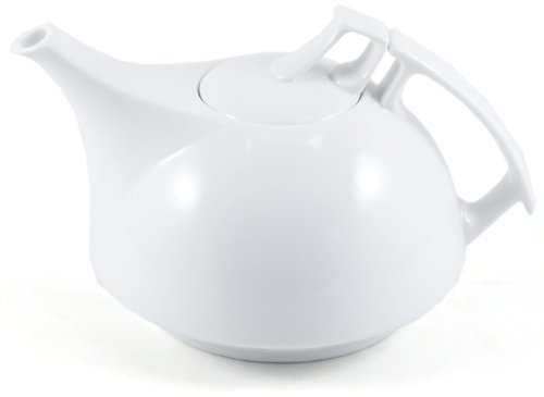 Best Cheap Moderno Contemporary White Porcelain Teapot 36 Ounce