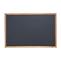 Standard Black Surface Chalkboard with Oak Finish Frame, 3'x2' QRTPCW203B