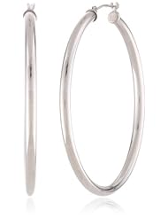 Klassics 10k Gold Polished Hoop Earrings, (1.85" Diameter)