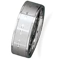 Tungsten Carbide Men's Ring (7.5mm) with Cross Design