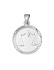 Sterling Silver Libra - The Scales - Zodiac Pendant