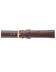 12mm Brown Leather Classic Oilskin Watchband Replacement