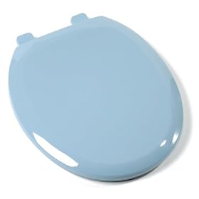 Comfort Seats C1B3R4S-45 EZ Close Deluxe Plastic Toilet Seat, Round, Regency Blue by Comfort Seats
