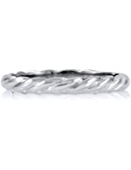 Celebrity Star Emitations Tias Twisted Stackable Sterling Silver Ring - Final Sale Size 9