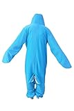 Animal Cosplay Costume Narwhal Onesies Unisex-adult Pajamas Cartoon Sleepwear Size S Sky Blue