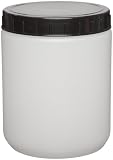 Kartell 226415-0500 500ml HDPE Cylindrical Lab Specimen And Storage Jar With Cap (Pack Of 10)