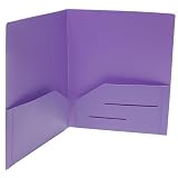Light Purple Heavy Duty Plastic 2 Pocket Presentation Folder (9x12) - Sold individually