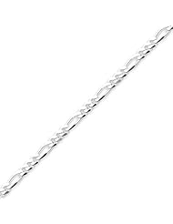 Sterling Silver 4mm Figaro Chain - 24 Inch