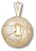 Illinois Fighting Illini Solid 10K Gold ''I'' Basketball Pendant