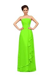 Strapless Chiffon/Polyester/Rayon/Viscose Bridesmaid Dress 