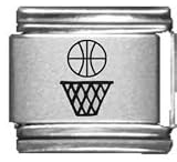 Basketball Laser Italian Charm
