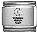 Basketball Laser Italian Charm