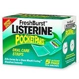 Listerine PocketPaks, Oral Care Strips, FreshBurst - 72 Stripes/Pack, 6 Packs