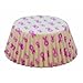 Fox Run Breast Cancer Awareness Pink Ribbon Liner Disposable Cupcake Wrappers, 3 x 3 x 1.75 inches, White